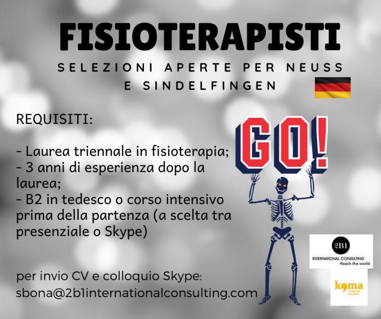 FISIOTERAPISTI Per NEUSS E SINDELFINGEN | 2B1 International Consulting